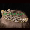 Corona de cristal plateada oro de la tiara del rhinestone